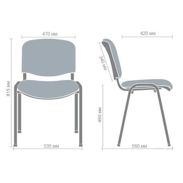 Стілець Ізо хром — стильний і зручний стілець для офісу