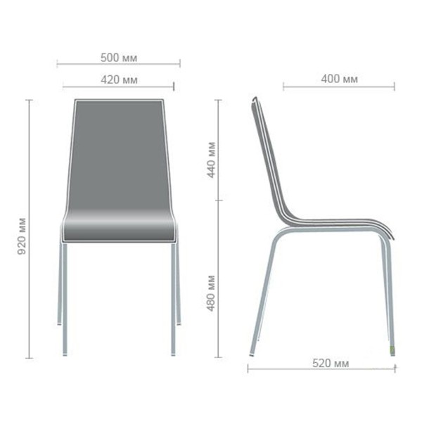 Стілець Портофіно хром — для сучасного інтер'єру вашої кухні або кафе