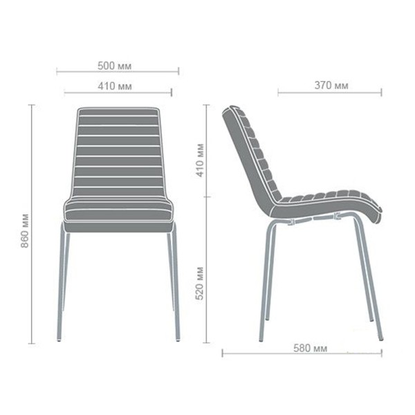 Стілець Рандеву хром – для сучасного інтер'єру кухні та кафе