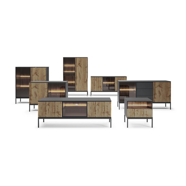 Вітрина низька з підсвіткою Геліос для вашої вітальні