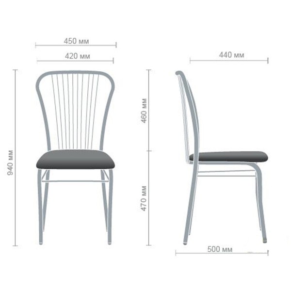 Стілець Цезарь чорний - стиль для вашої кухні та кафе