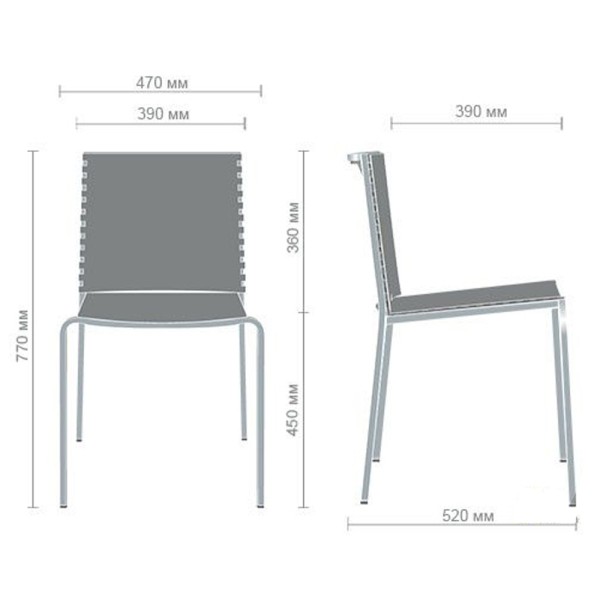 Стілець Санта-Фе алюм пластик – для кухні, кафе, бару