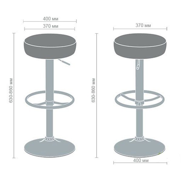 Стілець Рондо Хокер з хромованим каркасом – для барів та кухонь