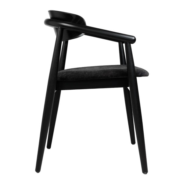 Стілець Mamont semi-soft чорний для кухні та кафе