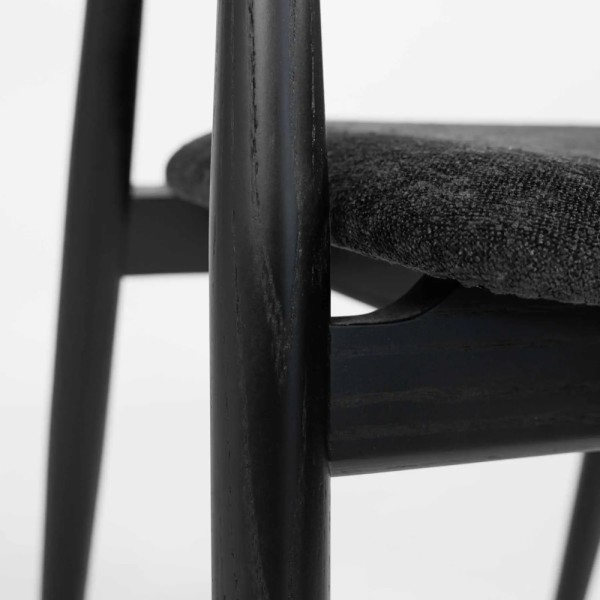 Стілець Mamont semi-soft чорний для кухні та кафе