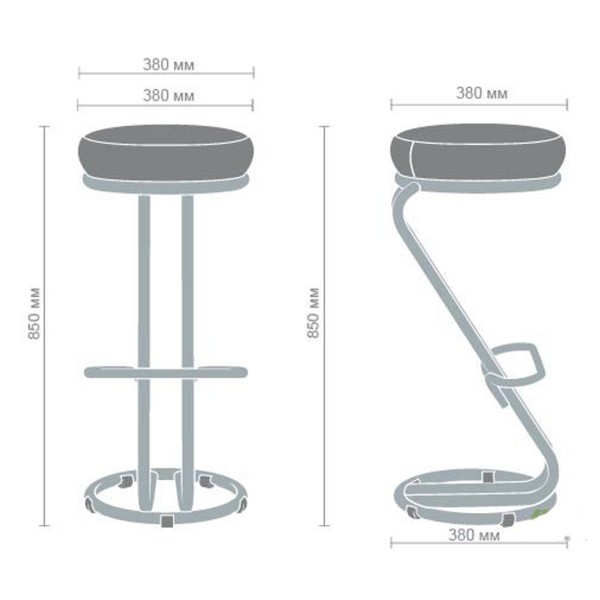 Стілець Зета Хокер алюм – стильний вибір для вашої кухні