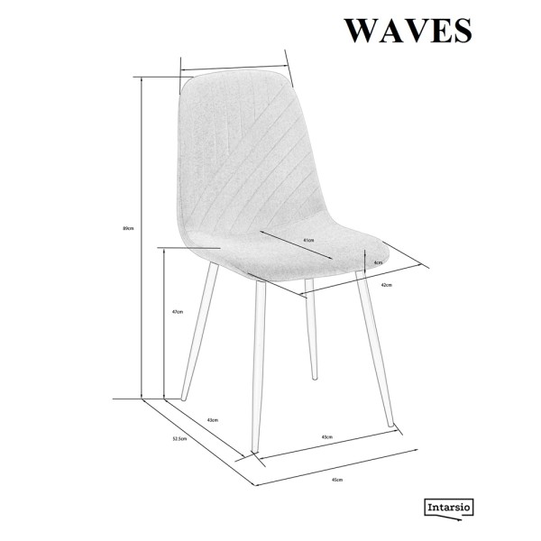 Стілець Waves - Сучасний стілець для кухні та кафе