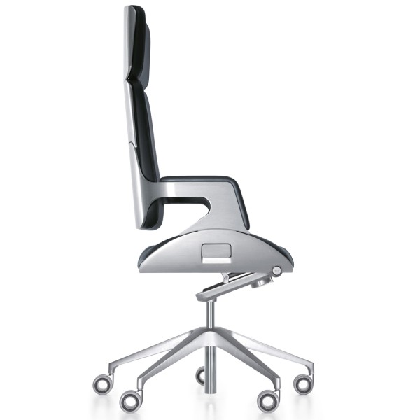 Крісло керівника Silver 362S Leather Black