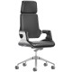 Крісло керівника Silver 362S Leather Black