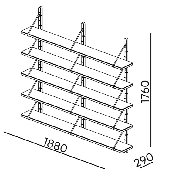 Стелаж Twig m3 5 полиць - Сучасний стиль для вашого офісу