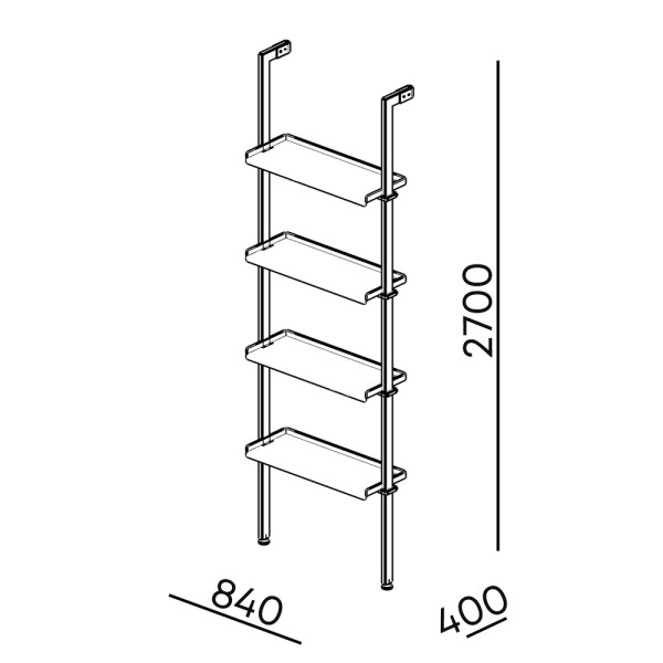 Стелаж Differ 1 – сучасний металевий стелаж для офісу