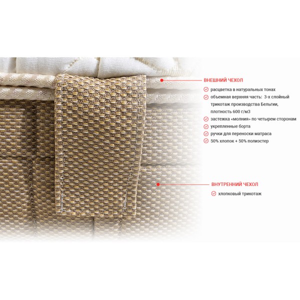 Матрац Latex Combo Gel 22 см - Для комфортного сну з середньою твердістю