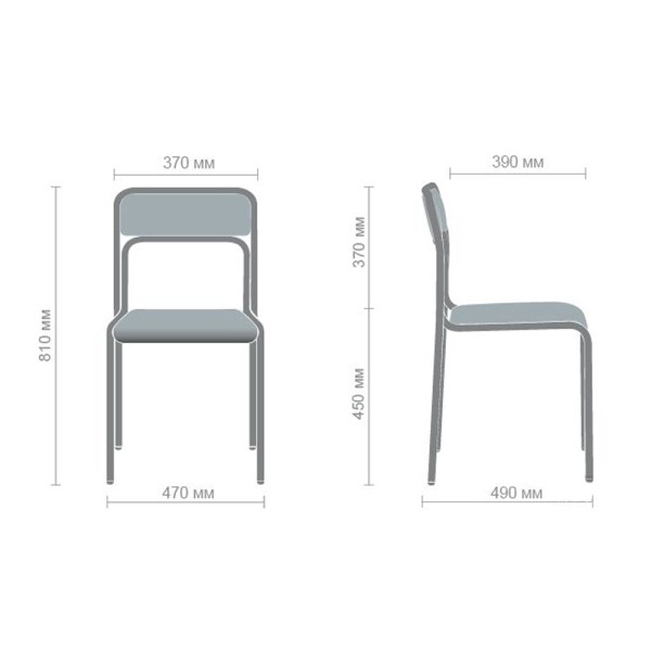 Стілець Аскона Хром Кожзам для офісу