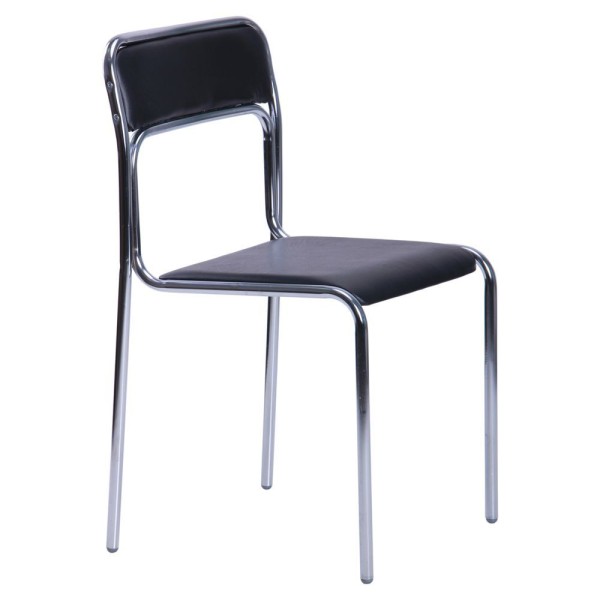 Стілець Аскона Хром Кожзам для офісу