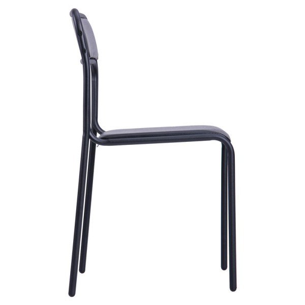 Стілець Аскона чорний ПВХ для офісу