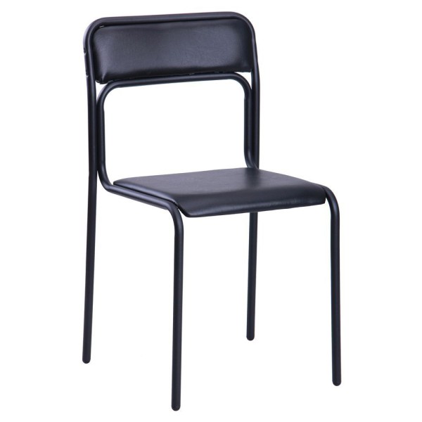 Стілець Аскона чорний ПВХ для офісу