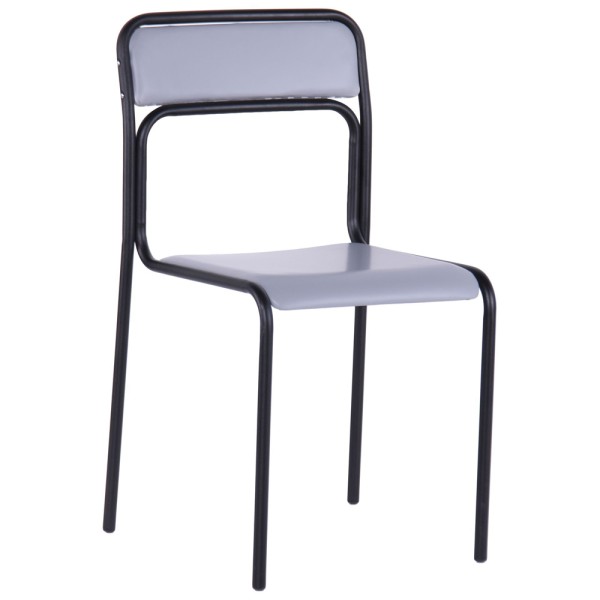 Стілець Аскона чорний ПВХ для офісу