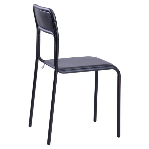 Стілець Аскона чорний Шкірзам