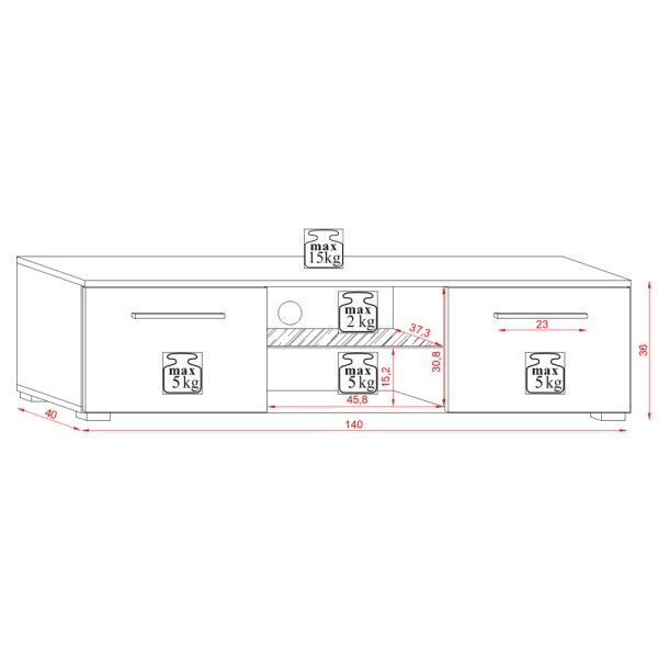 Тумба РТВ Moon з LED підсвічуванням для вашої вітальні