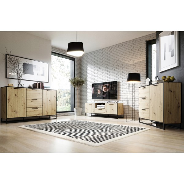 Тумба РТВ Brook 2D1S — стильне рішення для вашої вітальні