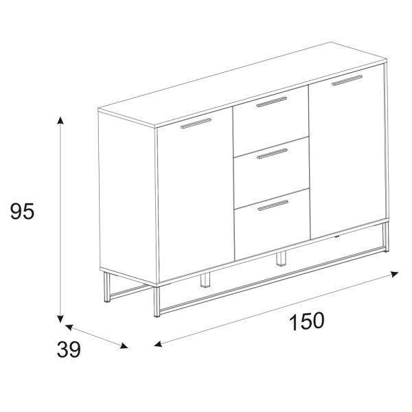 Комод 2д3ш Brook - Сучасний дизайн для вашого інтер'єру