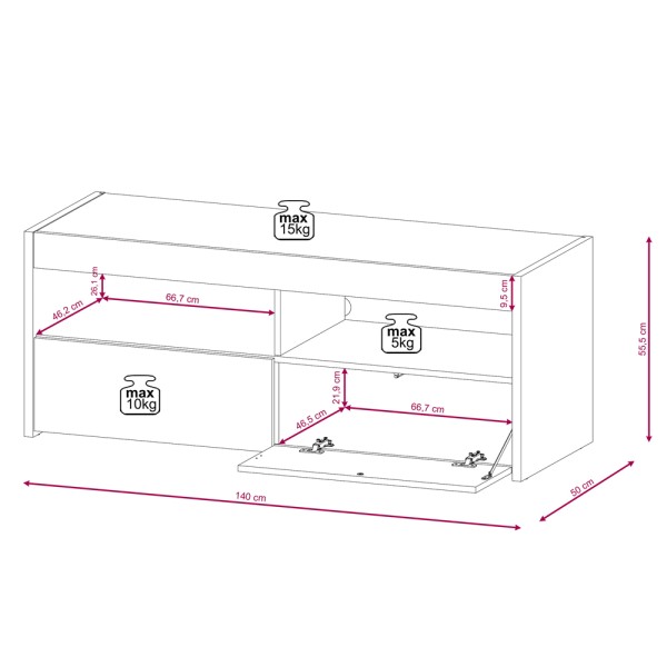 Тумба РТВ Gobi GB1 — стильна тумба під телевізор