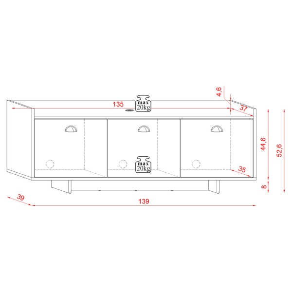 Тумба РТВ Cup – мінімалізм і функціональність у вашій вітальні