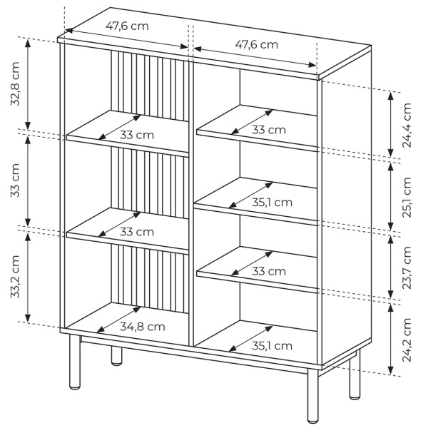 Вітрина низька з LED Lang 3D1W/100 для вітальні