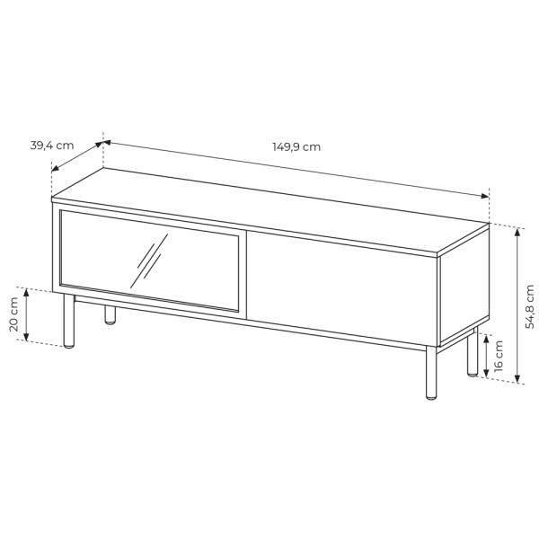 Тумба під телевізор з LED Lang 2D/150 для вашої вітальні