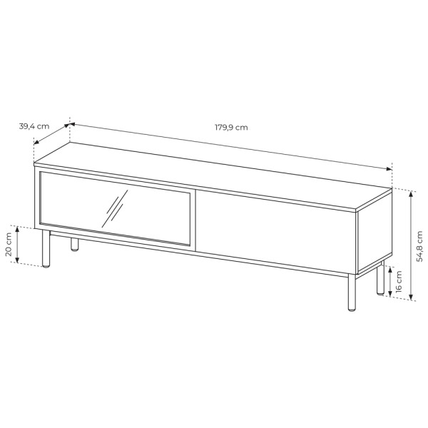 Тумба під телевізор з LED Lang 2D/180