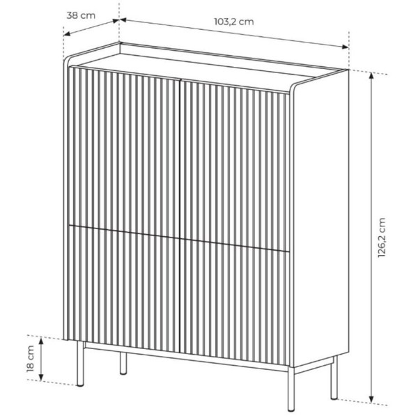 Комод високий Level 4D/103 — для стильного інтер'єру