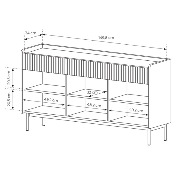 Комод Level 3D3S/153: Сучасний дизайн та функціональність для вашої оселі
