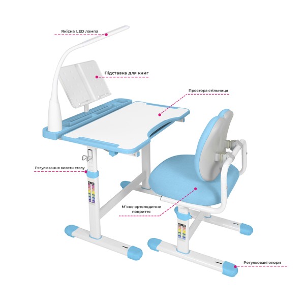 Дитяча парта зі стільчиком Vivo