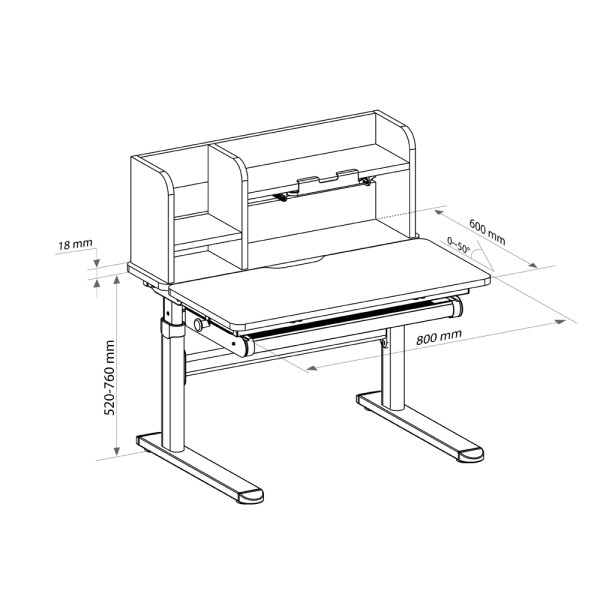 Дитячий стіл-трансформер Invito для комфортного навчання та гри