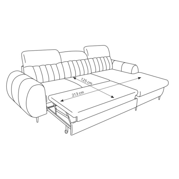 Кутовий розкладний диван Bianco правий