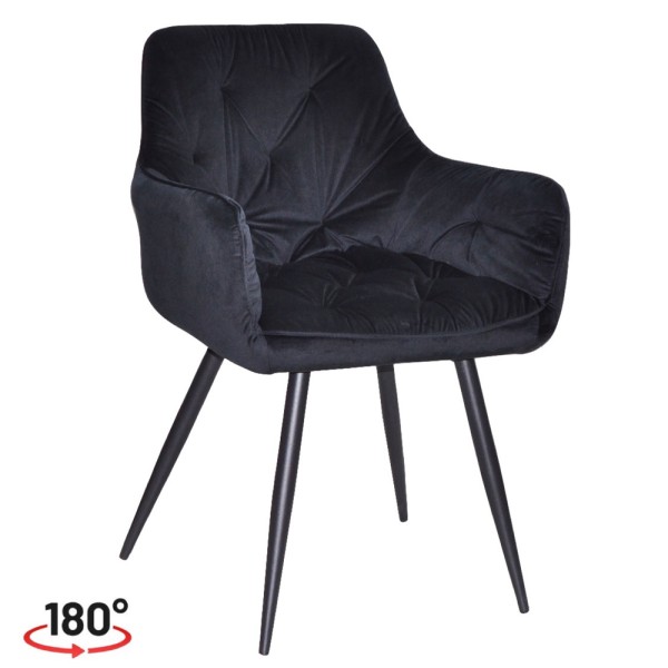 Стілець поворотний Seoul black — стиль та комфорт для вашого інтер'єру