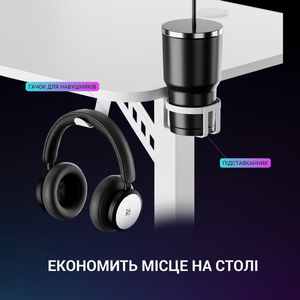 Комп'ютерний стіл GamePro GDC216W для геймерів та офісу