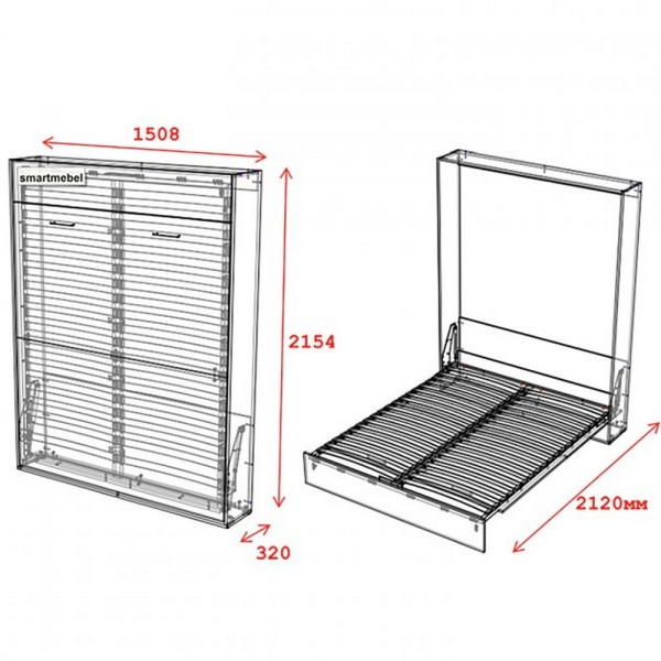 Ліжко-трансформер Mitra 140x200 см - ідеальний вибір для вашої спальні