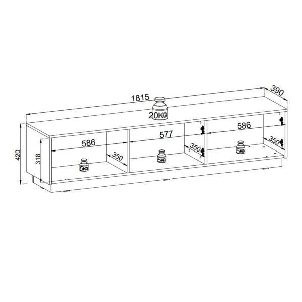 Тумба TV Royal RTV180: стиль та функціональність для вашої вітальні