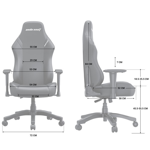 Геймерське крісло Anda Seat Luna Size L Black/Blue PVC