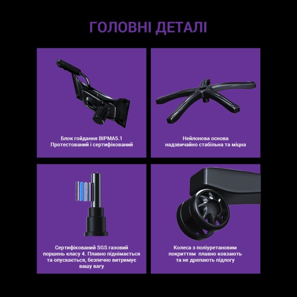 Геймерське крісло Anda Seat Luna Size L Black Fabric – Комфорт та підтримка для кожного геймера