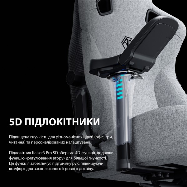 Геймерське крісло Anda Seat Kaiser 3 Pro Size XL Black Fabric