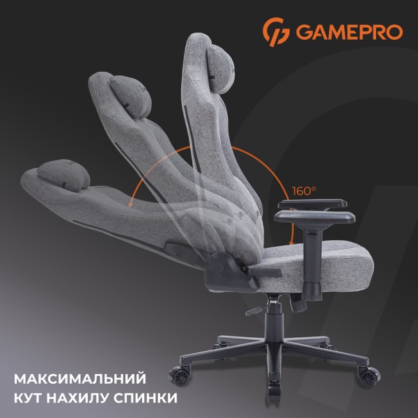 Ігрове крісло Gamepro FGC750G Size L Fabric Dark Grey