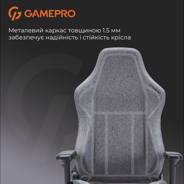 Ігрове крісло Gamepro FGC750G Size L Fabric Dark Grey