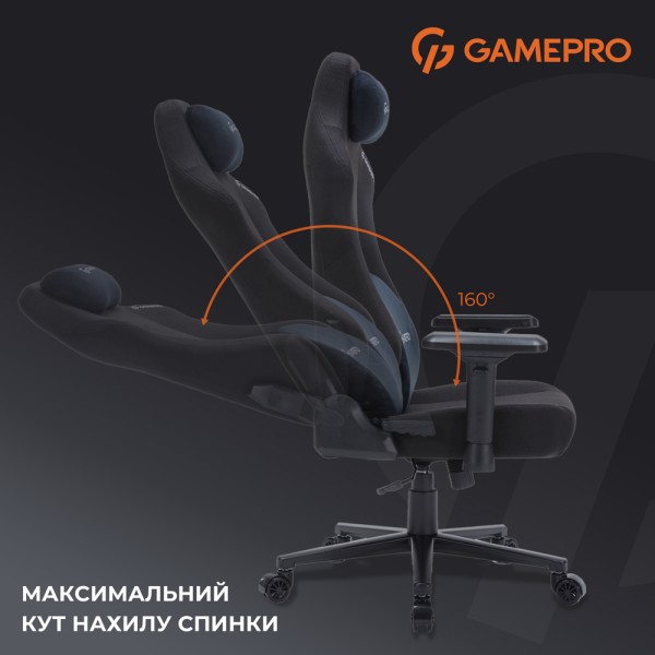 Ігрове крісло Gamepro FGC750G Size L Fabric Black