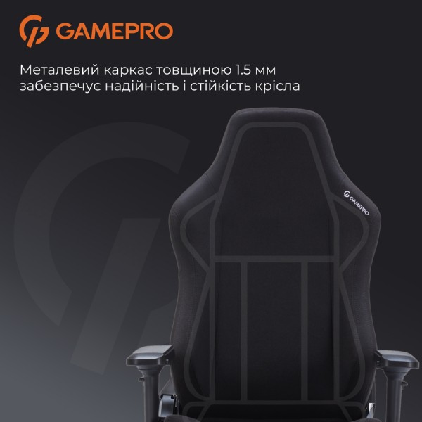 Ігрове крісло Gamepro FGC750G Size L Fabric Black