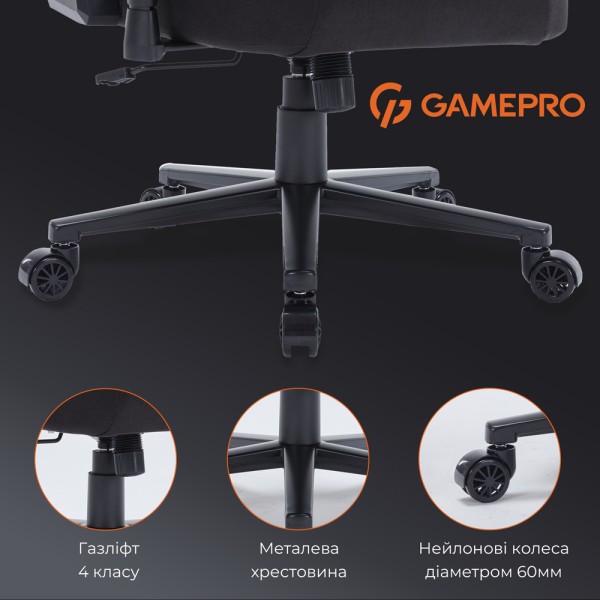 Ігрове крісло Gamepro FGC750G Size L Fabric Black