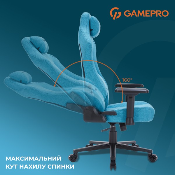 Ігрове крісло Gamepro FGC750G Size L Light Blue