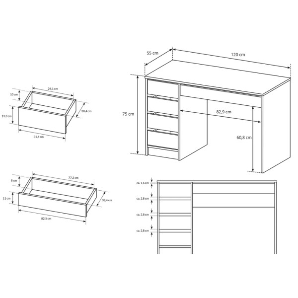 Стіл туалетний / письмовий ADA