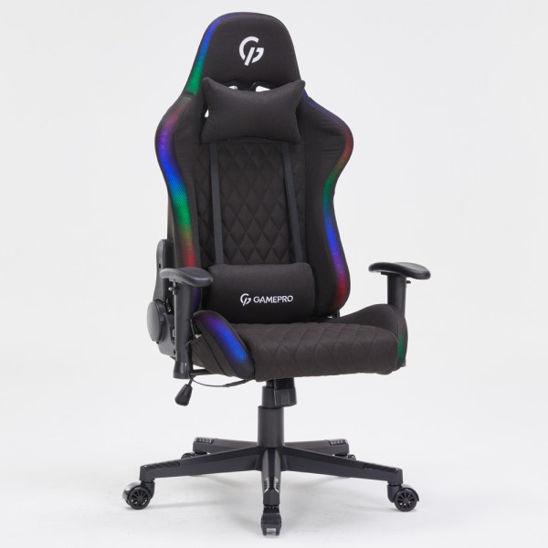 Ігрове крісло Gamepro GC700FB RGB Size L Fabric Black